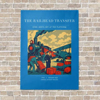 Thumbnail for VINTAGE G4485 - The Railhead Transfer - Vertical Canvas Prints design on turquoise no-frame