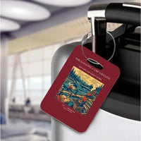 Thumbnail for VINTAGE G4488 - The Logging Camp Lifeline - Acrylic Luggage Tags design on darkred