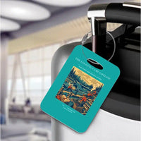 Thumbnail for VINTAGE G4488 - The Logging Camp Lifeline - Acrylic Luggage Tags design on turquoise