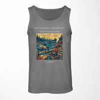 Thumbnail for VINTAGE G4488 - The Logging Camp Lifeline - Designed Tank Tops design on gray