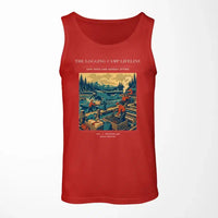 Thumbnail for VINTAGE G4488 - The Logging Camp Lifeline - Designed Tank Tops design on red