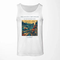 Thumbnail for VINTAGE G4488 - The Logging Camp Lifeline - Designed Tank Tops design on white