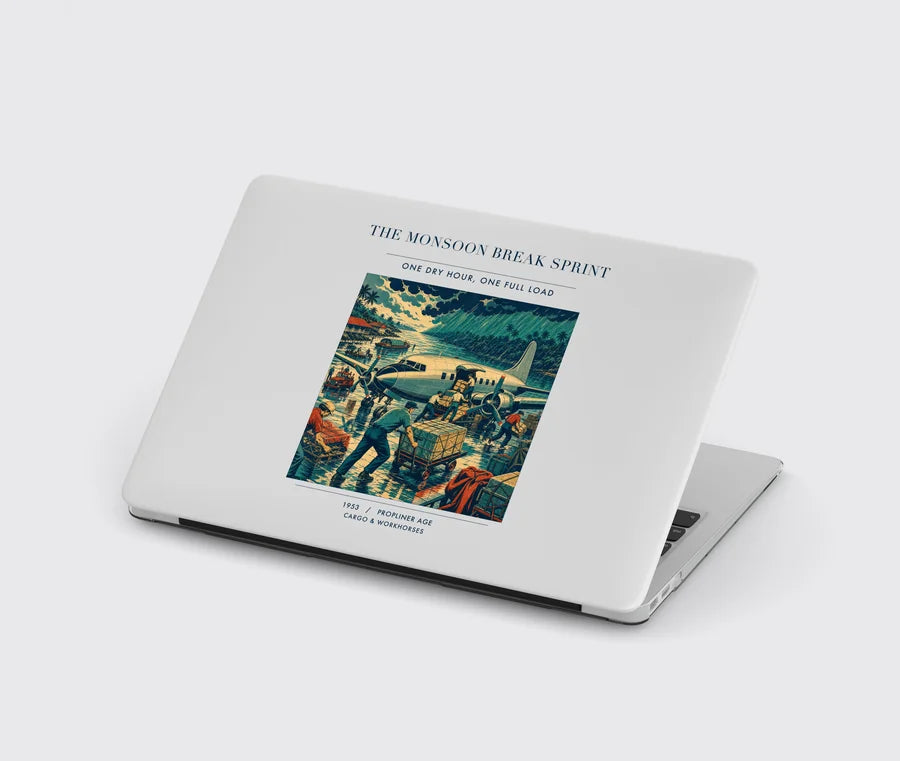 VINTAGE G4495 - The Monsoon Break Sprint - Designed MacBook Cases design on lightgray