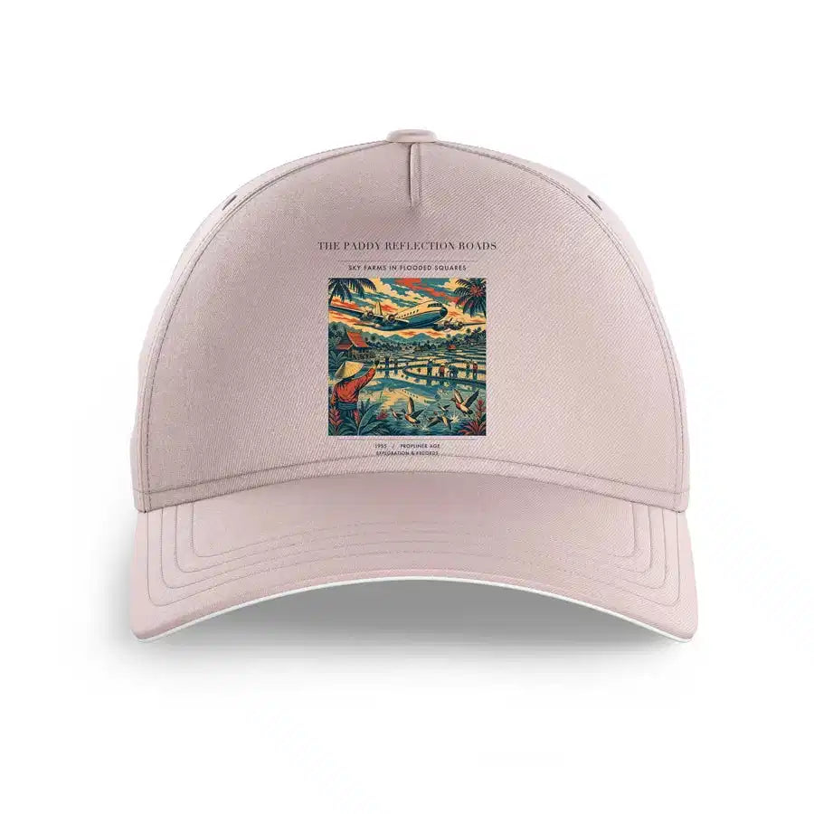 VINTAGE G4497 - The Paddy Reflection Roads - Printed Hat design on pink