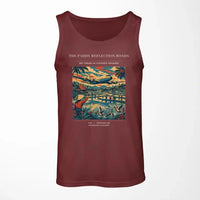 Thumbnail for VINTAGE G4497 - The Paddy Reflection Roads - Designed Tank Tops design on darkred