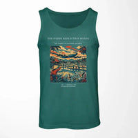 Thumbnail for VINTAGE G4497 - The Paddy Reflection Roads - Designed Tank Tops design on green