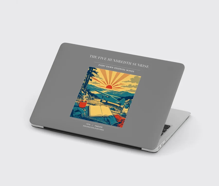 VINTAGE G4500 - The Five Hundredth Sunrise - Designed MacBook Cases design on gray