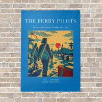 Thumbnail for VINTAGE G4503 - The Ferry Pilots - Vertical Canvas Prints design on turquoise no-frame