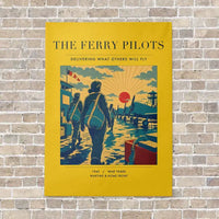 Thumbnail for VINTAGE G4503 - The Ferry Pilots - Vertical Canvas Prints design on yellow no-frame
