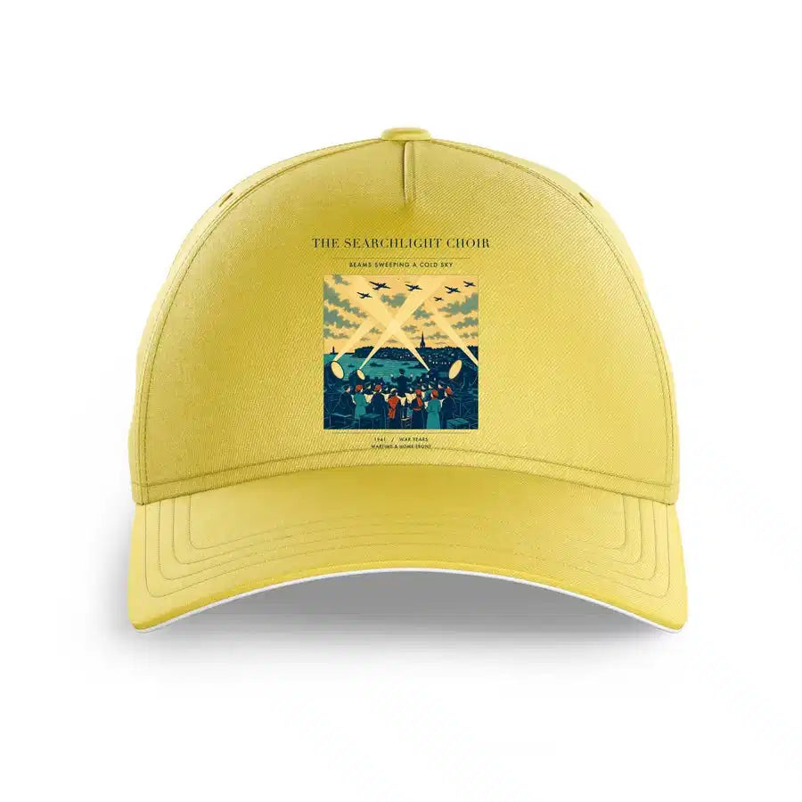 VINTAGE G4504 - The Searchlight Choir - Printed Hat design on yellow