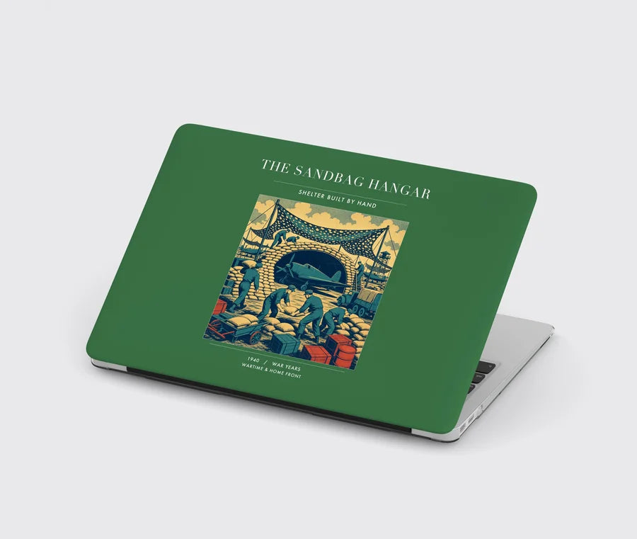 VINTAGE G4505 - The Sandbag Hangar - Designed MacBook Cases design on green
