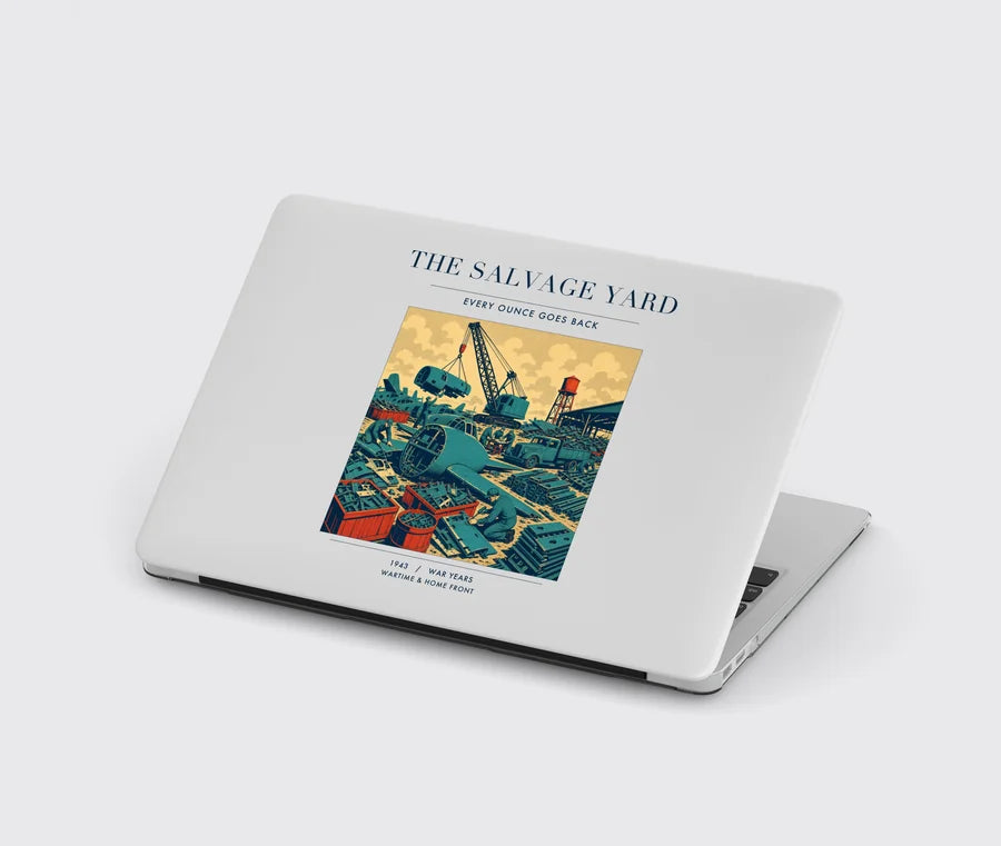 VINTAGE G4509 - The Salvage Yard - Designed MacBook Cases design on lightgray