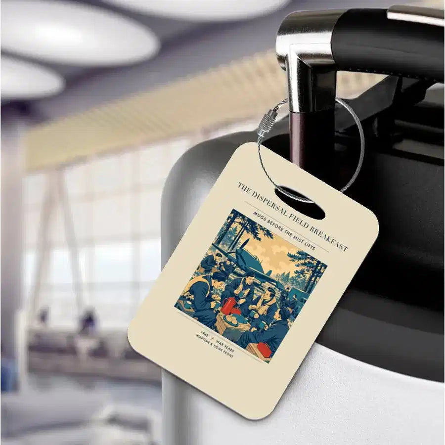 VINTAGE G4511 - The Dispersal Field Breakfast - Acrylic Luggage Tags design on beige