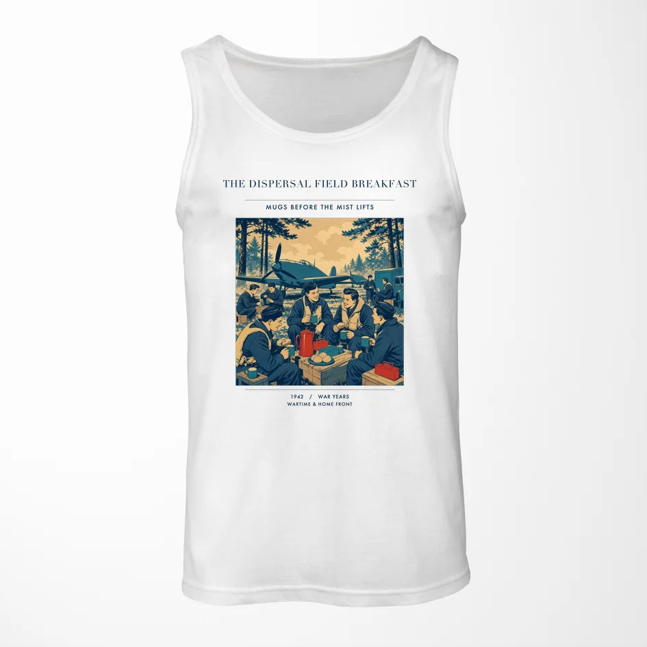 VINTAGE G4511 - The Dispersal Field Breakfast - Designed Tank Tops design on white
