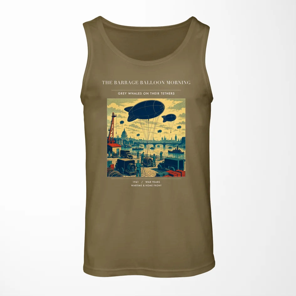 VINTAGE G4521 - The Barrage Balloon Morning - Designed Tank Tops design on greenarmy