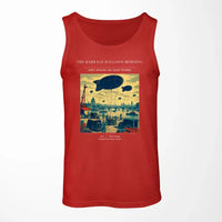 Thumbnail for VINTAGE G4521 - The Barrage Balloon Morning - Designed Tank Tops design on red
