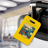 Thumbnail for VINTAGE G4522 - The Ration Queue By The Field - Acrylic Luggage Tags design on yellow