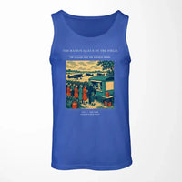 Thumbnail for VINTAGE G4522 - The Ration Queue By The Field - Designed Tank Tops design on blue