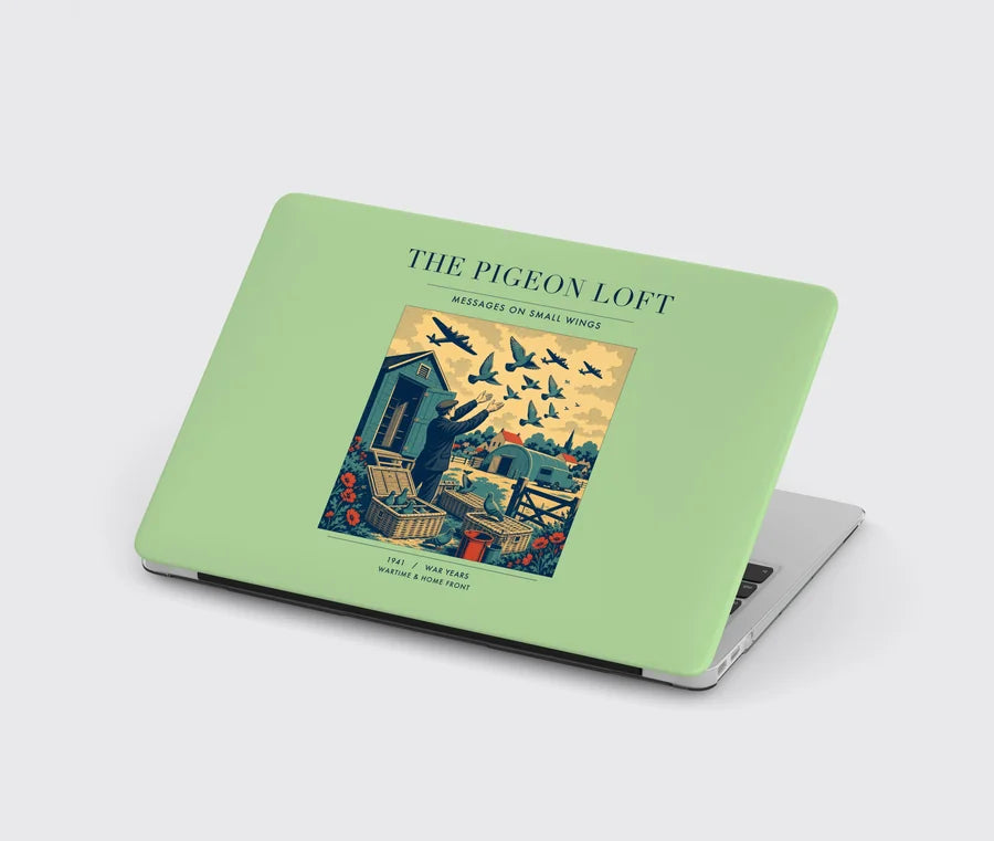 VINTAGE G4526 - The Pigeon Loft - Designed MacBook Cases design on lightgreen