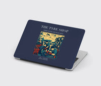 Thumbnail for VINTAGE G4535 - The Tyre Shop - Designed MacBook Cases design on navyblue