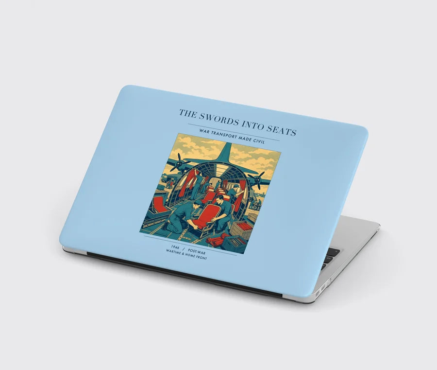 VINTAGE G4538 - The Swords Into Seats - Designed MacBook Cases design on lightblue