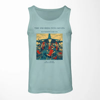 Thumbnail for VINTAGE G4538 - The Swords Into Seats - Designed Tank Tops design on lightgreen
