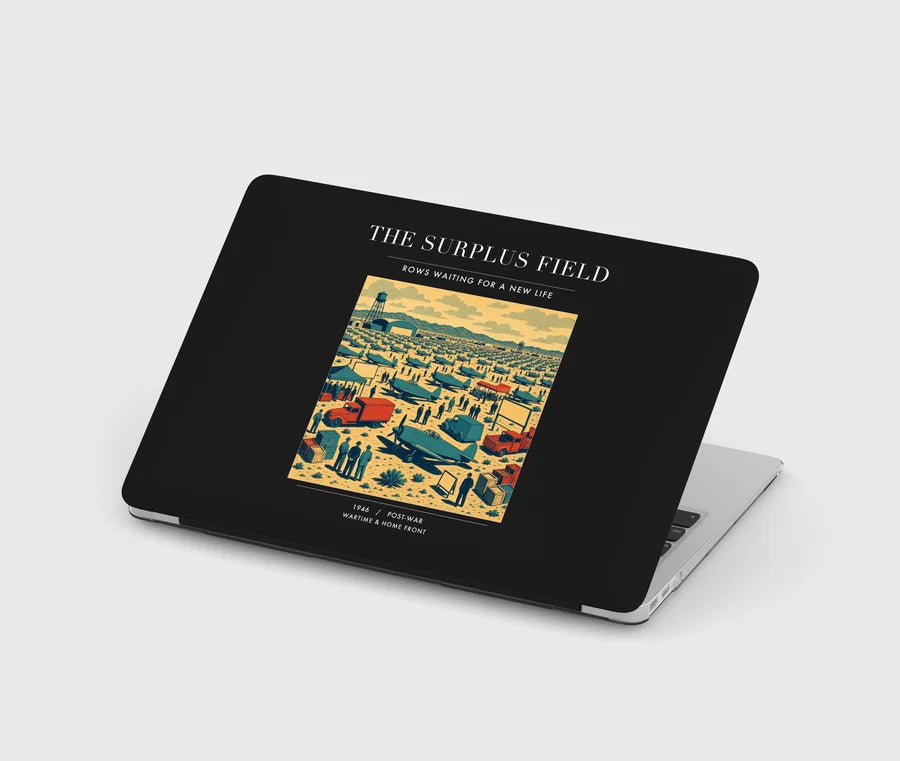 VINTAGE G4539 - The Surplus Field - Designed MacBook Cases design on black