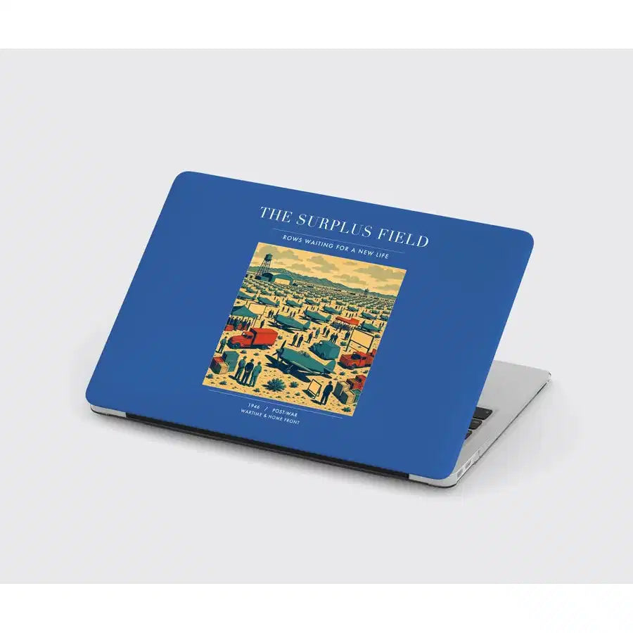 VINTAGE G4539 - The Surplus Field - Designed MacBook Cases design on blue