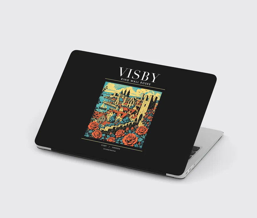 VISBY - Poster - MacBook Case - Black