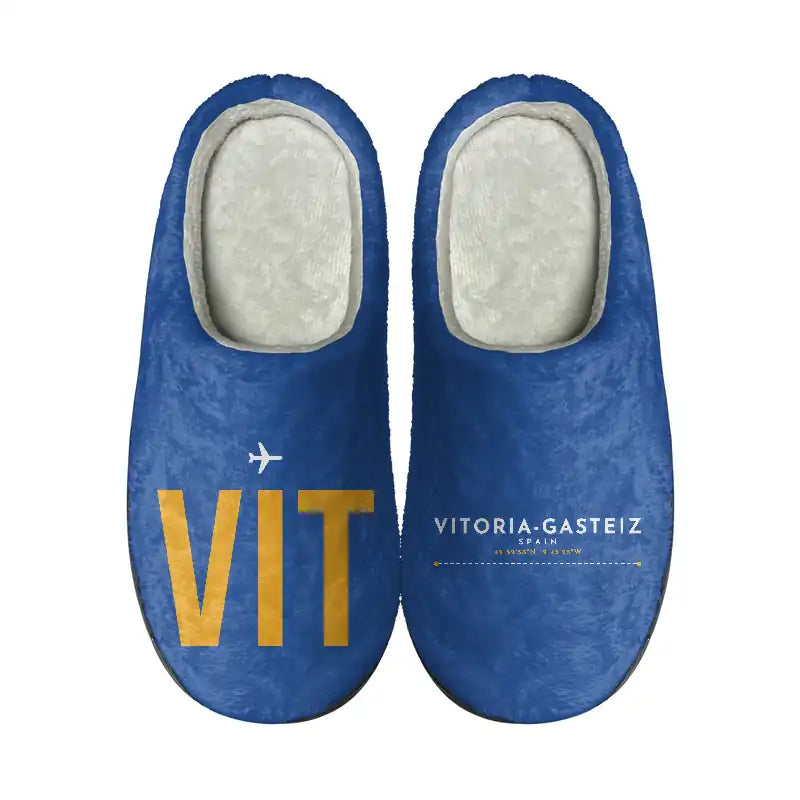 Vitoria Airport (VIT) Slippers & Flip Flops - Slippers - Cotton - Code - Different - Blue