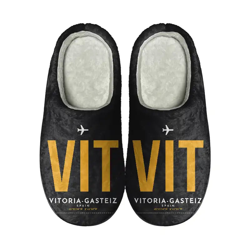 Vitoria Airport (VIT) Slippers & Flip Flops - Slippers - Cotton - Code - Same - Black