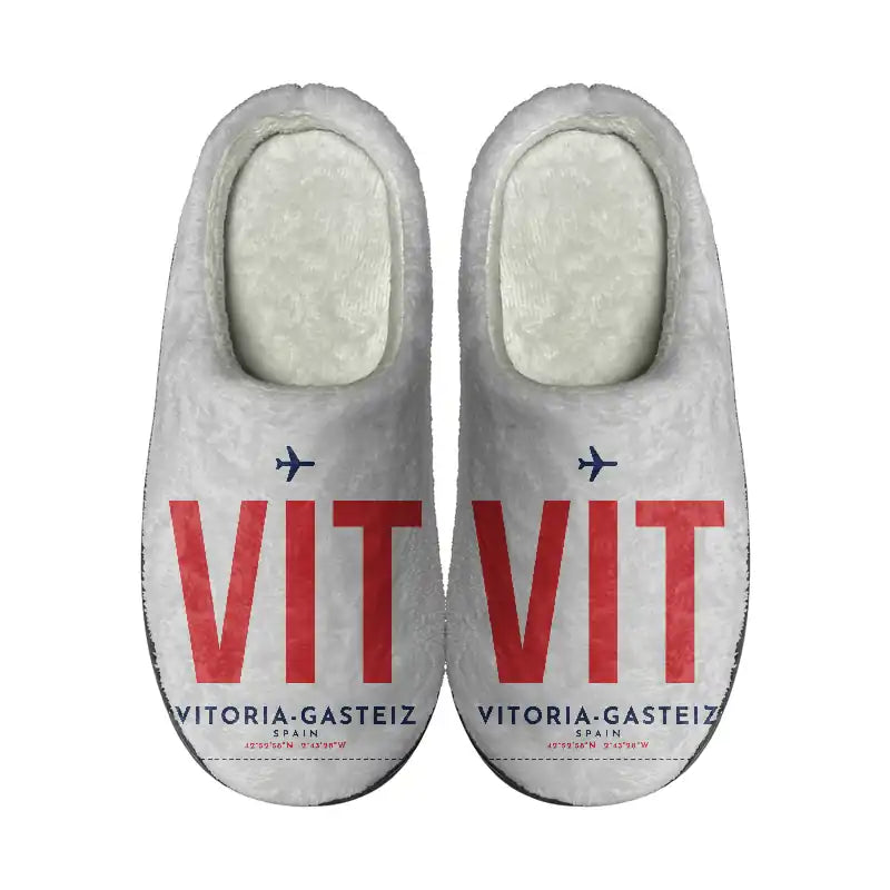 Vitoria Airport (VIT) Slippers & Flip Flops - Slippers - Cotton - Code - Same - Light Gray