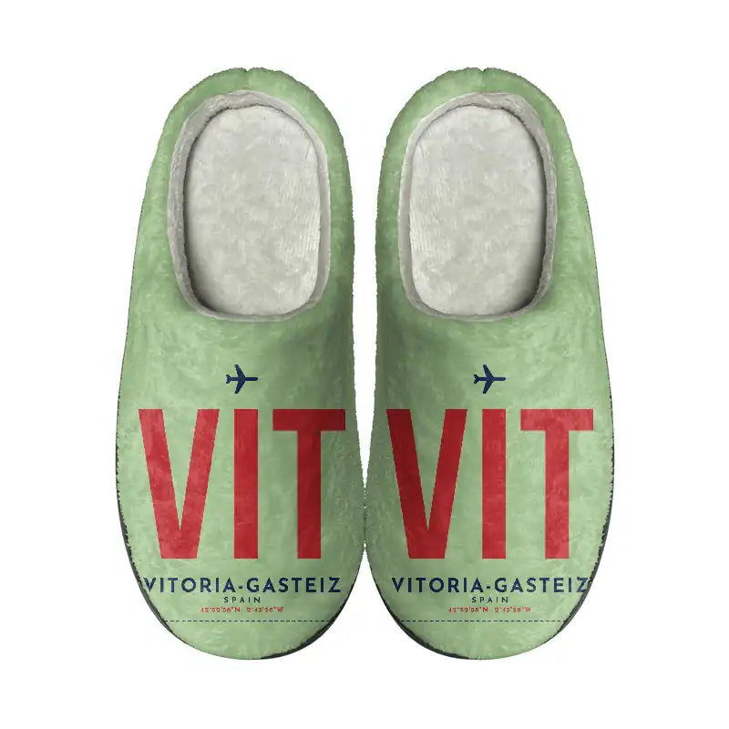 Vitoria Airport (VIT) Slippers & Flip Flops - Slippers - Cotton - Code - Same - Light Green