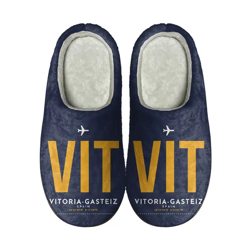 Vitoria Airport (VIT) Slippers & Flip Flops - Slippers - Cotton - Code - Same - Navy Blue