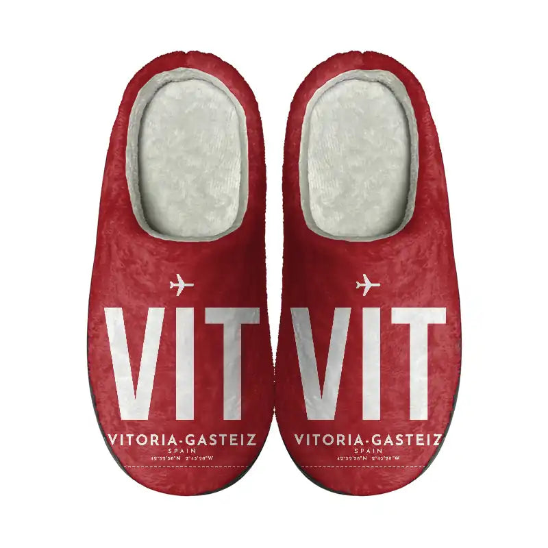 Vitoria Airport (VIT) Slippers & Flip Flops - Slippers - Cotton - Code - Same - Red