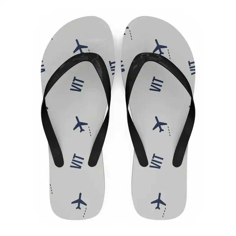Vitoria Airport (VIT) Slippers & Flip Flops - Slippers - Flip Flops - Pattern - White