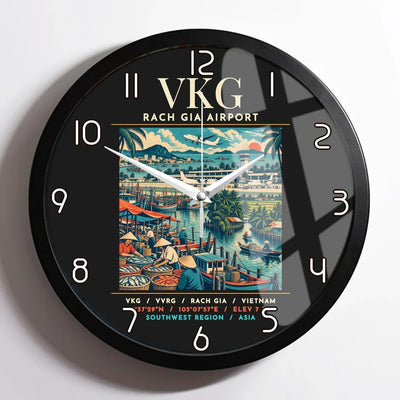 VKG - Poster - Wall Clock Framed - Black