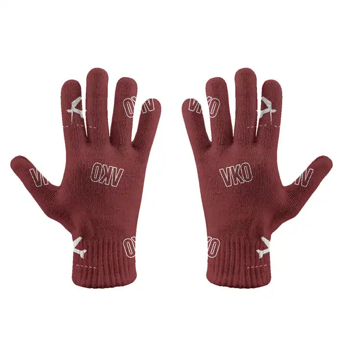 Moscow Vnukovo International Airport (VKO) Gloves - Gloves - Full - Pattern - Dark Red