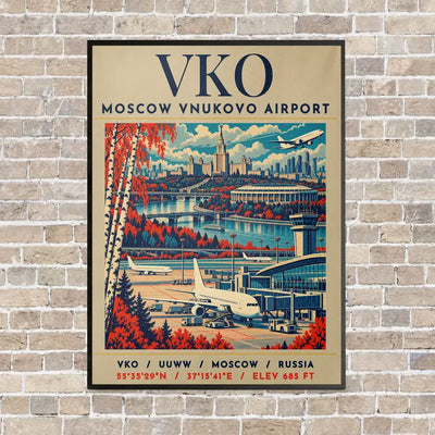 VKO - Poster - Canvas Framed - Beige