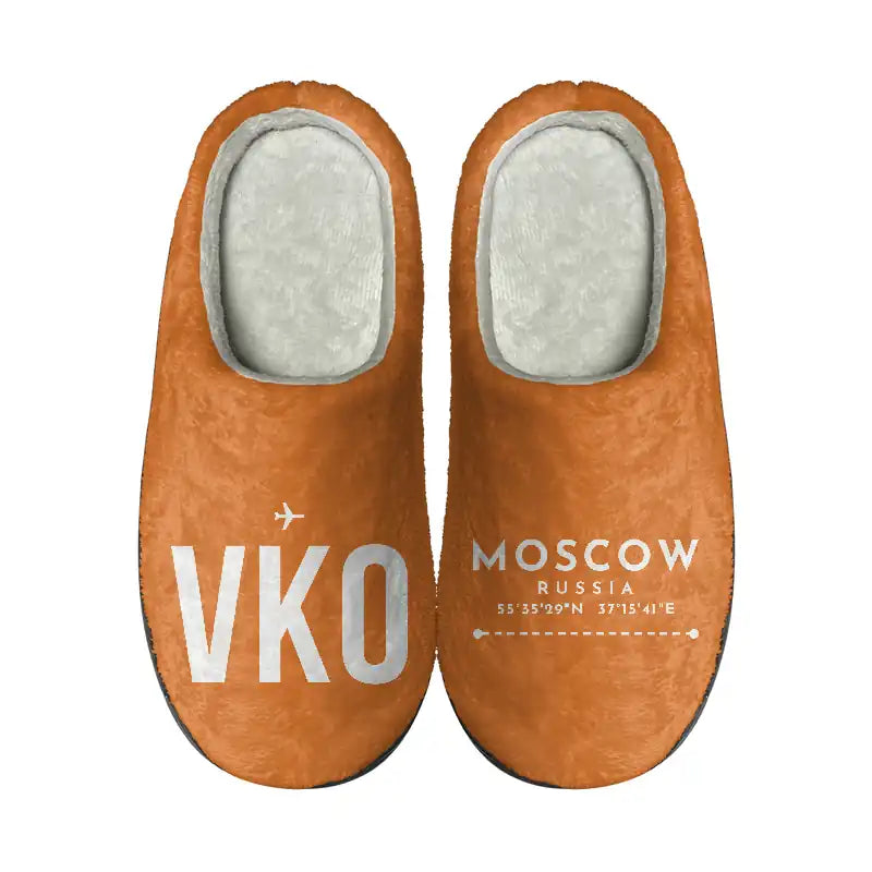 Moscow Vnukovo International Airport (VKO) Slippers & Flip Flops - Slippers - Cotton - Code - Different - Orange