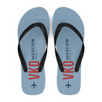 Thumbnail for Moscow Vnukovo International Airport (VKO) Slippers & Flip Flops - Slippers - Flip Flops - Code - Light Blue