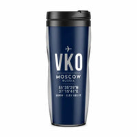 Thumbnail for Moscow Vnukovo International Airport (VKO) Travel Mugs - ID Tag - Plastic (No Holder) - Dark Blue