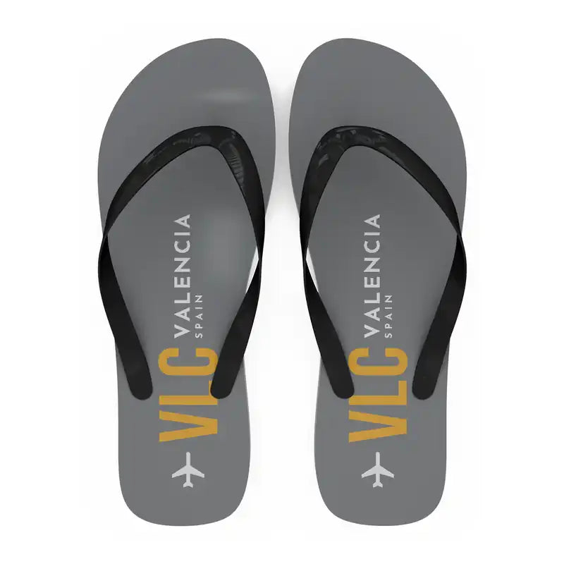 Valencia Airport (VLC) Slippers & Flip Flops - Slippers - Flip Flops - Code - Gray