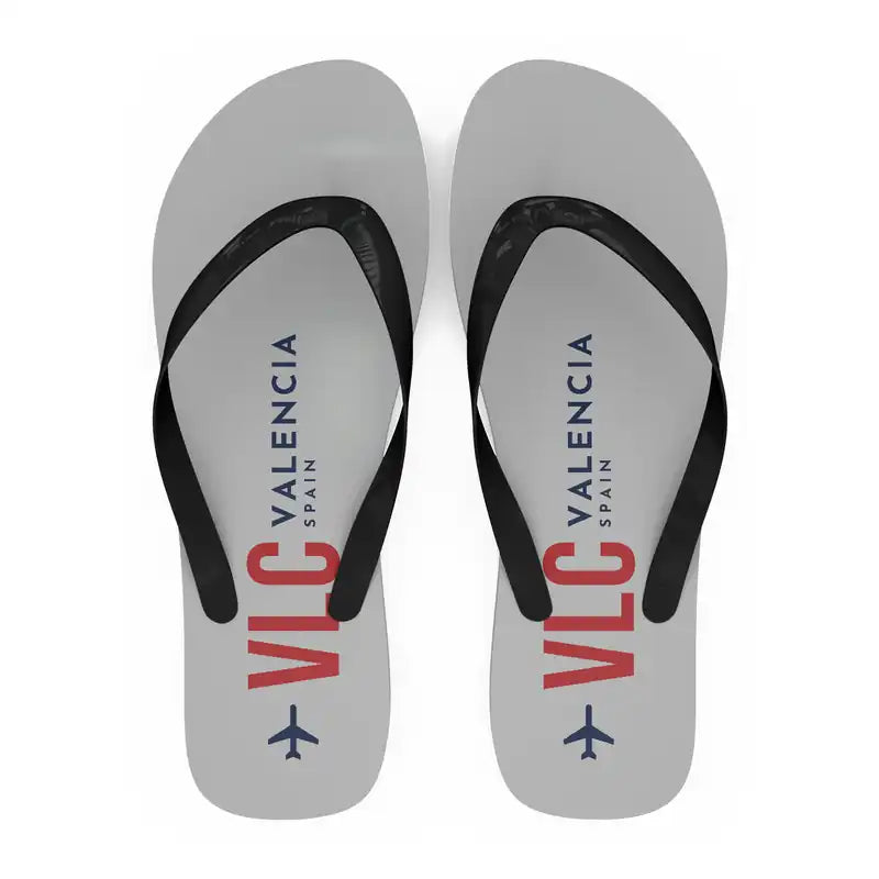 Valencia Airport (VLC) Slippers & Flip Flops - Slippers - Flip Flops - Code - Light Gray