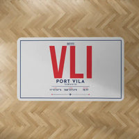 Thumbnail for Bauerfield International Airport (VLI) Carpets - Carpet Rectangle - ID Tag - Light Gray