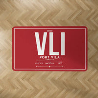 Thumbnail for Bauerfield International Airport (VLI) Carpets - Carpet Rectangle - ID Tag - Red