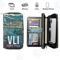 Thumbnail for Bauerfield International Airport (VLI) Leather Wallets - Zip Long Wallet - Scene