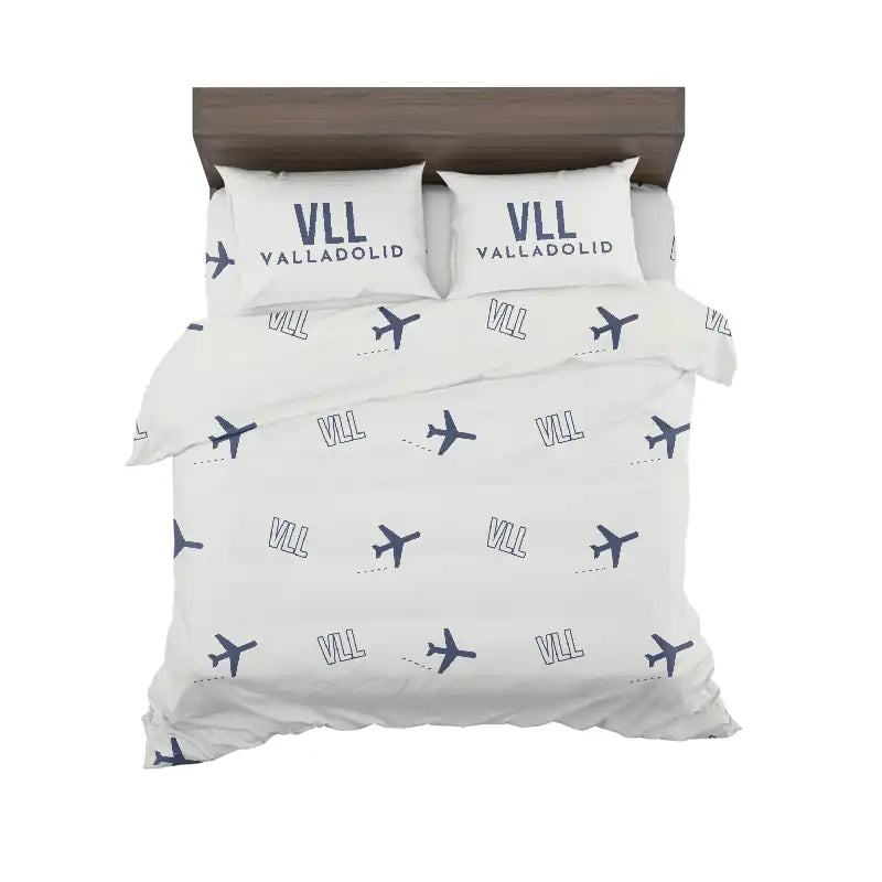 Valladolid Airport (VLL) Bedding Sets & Blankets - Bedding Set - Pattern - White