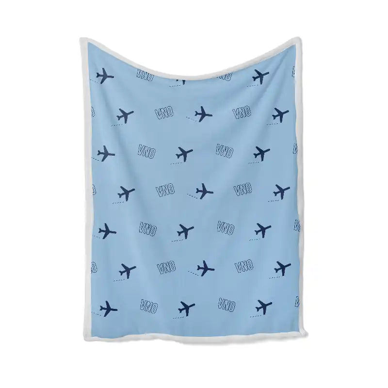 Vilnius Airport (VNO) Bedding Sets & Blankets - Blanket - Pattern - Light Blue