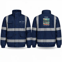 Thumbnail for Vilnius Airport (VNO) Reflective Winter Jackets - Poster - Navy Blue